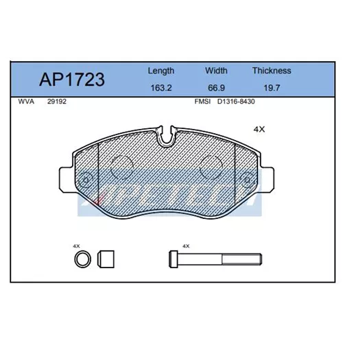 Disk Balata Ön Ap1723 Crafter Lt35 2.5 Tdı 30 50 2.5Tdı (