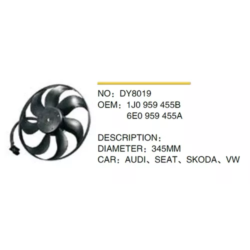 Fan+Pervane Dy8019 Golf Iv Bora Audı A3 1.6 (01 ) (345Mm)