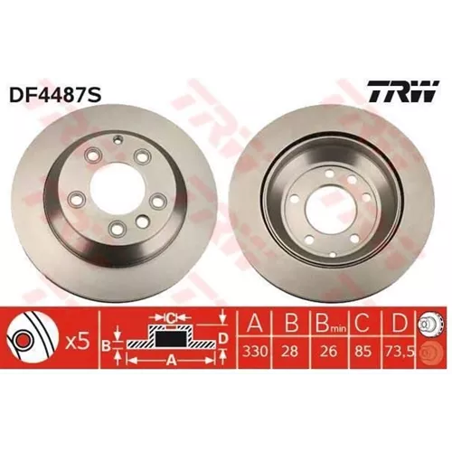 Disk Fren Aynası Arka Efd4487 Touareg Q7 Havalı (Takım Fi