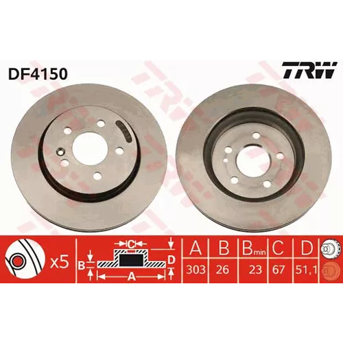 Disk Aynası Ön Fd24630c W163 M Serisi (98 05) (Kaplamalı)