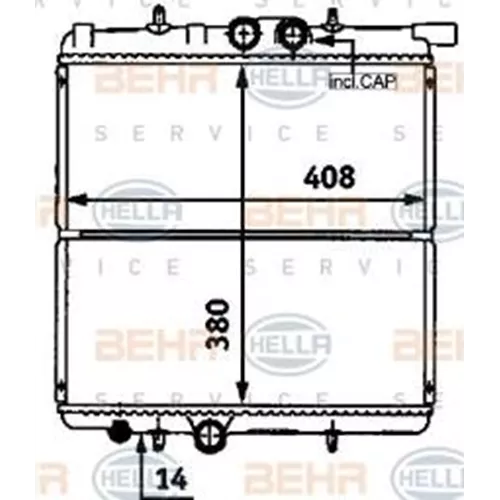 Radyatör 2039011Ab P206 1.4İ 8V (1 Sıra)