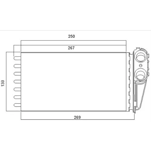Kalorifer Radyatörü 346295 P307 Et3j4(1.4 16V). Tu5jp4(1.