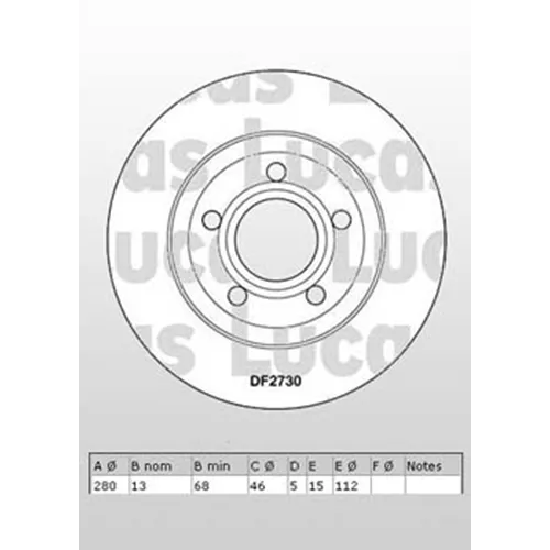 Disk Fren Aynası Ön Df2730 A4 (95 )