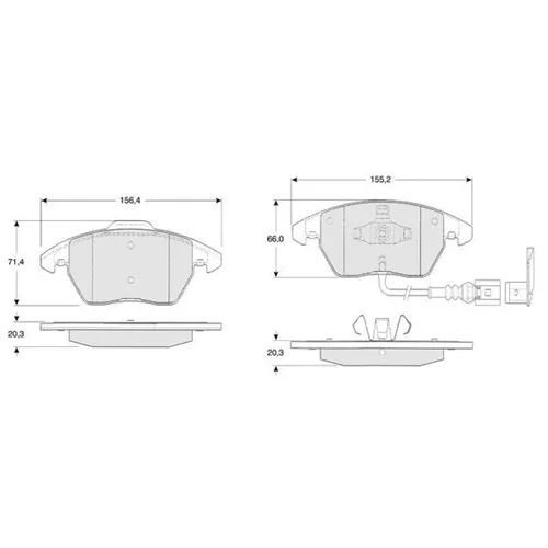 Disk Balata Ön Z3128ps Caddy Iıı Golf V Passat (04 ) 1.9 